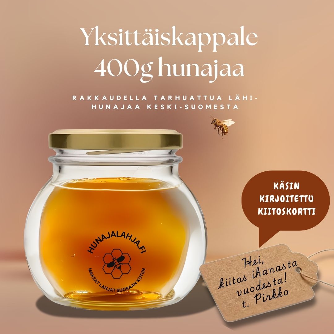 Hunajalahja (400 g) - yksittäispakkaus - POSTITUS SISÄLTYY HINTAAN!